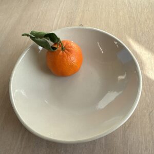 Assiette creuse brillante naturelle