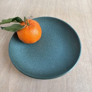 Petite assiette creuse vert-bleu