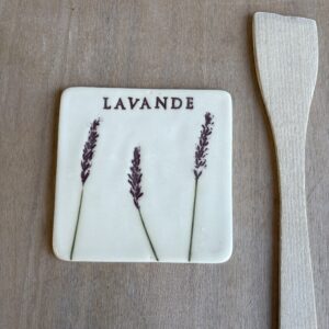 Repose-cuillère carré lavande