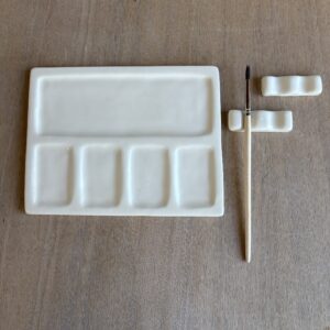 Palette pour peinture + 2 repose-pinceaux OFFERT