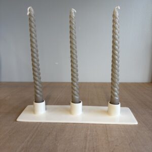 Bougeoir crème 3 bougies